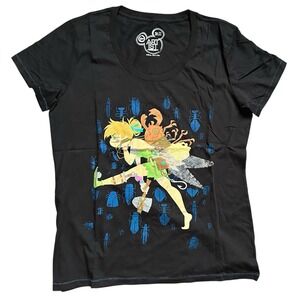 Disney Store Tinker‎ Bell T Shirt Artist Series One Black Sequins Shirt Size XL